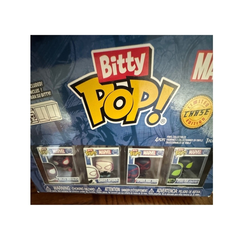 Funko Bitty Pop! Marvel Spider-Man 4Pack Includes Stealth Suit Chase New in Box
